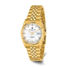 Image of Mens Charles Hubert IP-plated Stainless Steel White Dial Watch