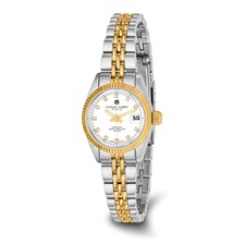 Image of Ladies Charles Hubert Two-tone Stainless Steel White Dial Watch