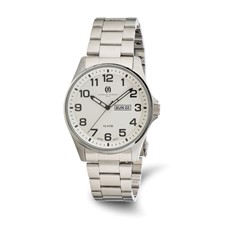 Image of Charles Hubert Stainless Steel White Dial Watch