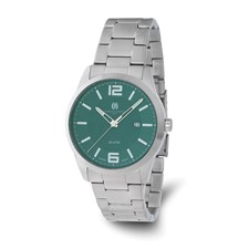 Image of Charles-Hubert Stainless Steel Green Dial with Date Watch