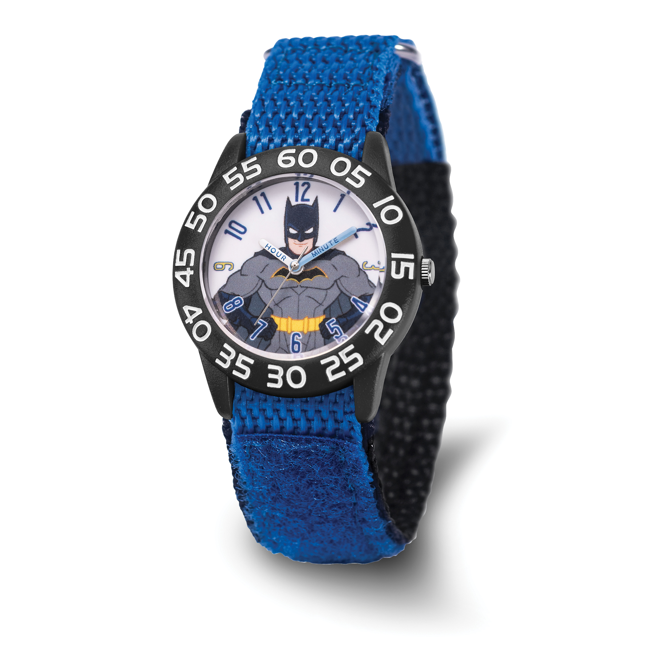 Warner Brothers Adult Size Superman Logo Black Leather Band