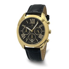 Image of Charles-Hubert Gold-Plated Stainless Steel Chronograph Quartz Watch