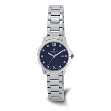 Image of Charles-Hubert Stainless Steel Quartz Blue Dial with Date Watch