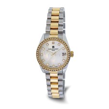 Image of Charles-Hubert Two-Tone Yellow IP-plated Stainless Steel Quartz Watch