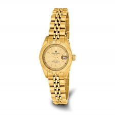Image of Ladies Charles Hubert IP-plated Gold-tone Dial Watch