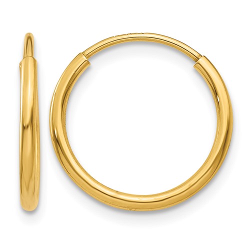 14k 1.20mm Endless Hoop Earring