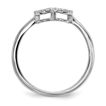 14kw Diamond Open Circle Ring — alternate view