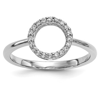 14kw Diamond Open Circle Ring
