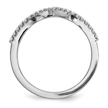 14kw Diamond V Ring — alternate view