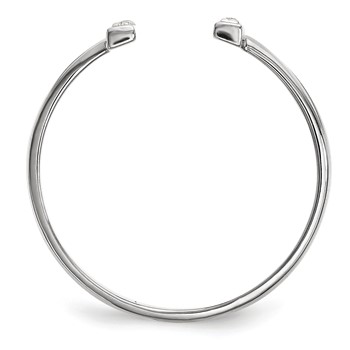 14k White Gold 1/10 carat Diamond Double Bar Ring — alternate view