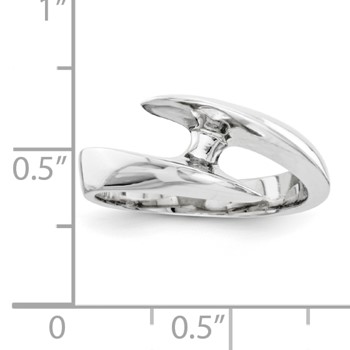 14k White Gold AAA Diamond solitaire ring — alternate view