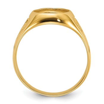 IB Goodman 14k Mens Polished and Textured Masonic Ring Mounting — alternate view