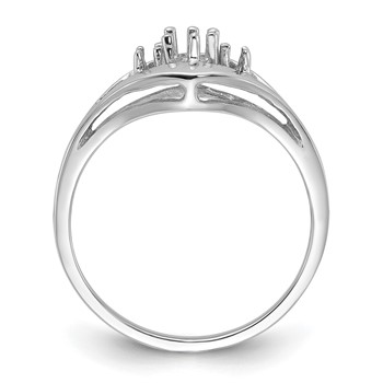 14k White Gold .14ct. Diamond Ring Mounting — alternate view