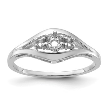 14k White Gold .14ct. Diamond Ring Mounting