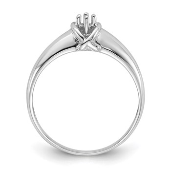 14k White Gold Polished .03ct. Diamond Ring Mounting — alternate view