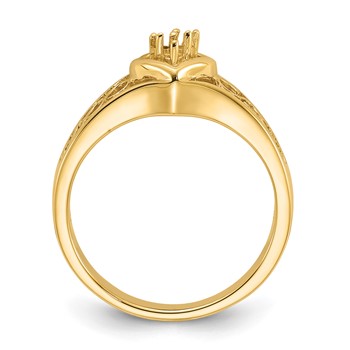 14k .05ct. Diamond Heart Ring Mounting — alternate view