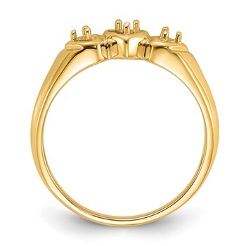 14k Polished .05ct. Diamond Heart Ring Mounting — alternate view