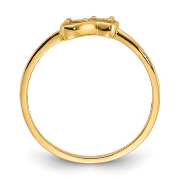 14k .05ct. Diamond Heart Ring Mounting — alternate view