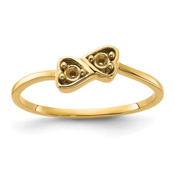 14k .05ct. Diamond Heart Ring Mounting