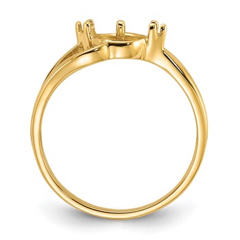 14k Holds 6mm Pearl and 2-1.3mm Stones Ring Mounting — alternate view