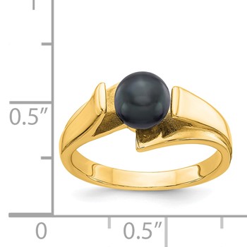 14k Polished Pearl Ring Mounting — alternate view