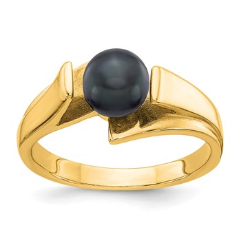 14k Polished Pearl Ring Mounting
