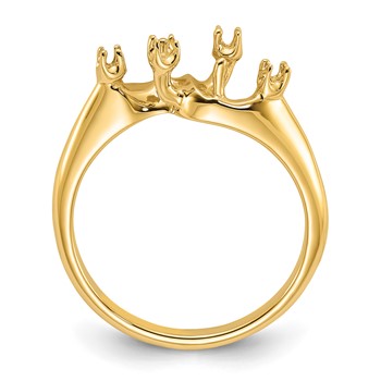 14kHolds 2-6mm Pearls and 4-1.5mm Stones Ring Mounting — alternate view