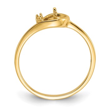 14k Holds 4mm Pearl and 1-1.5mm Stone Ring Mounting — alternate view