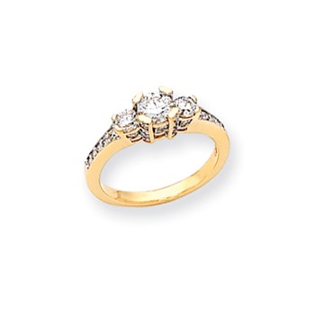 14k AA Diamond engagement ring