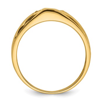 IB Goodman 14k Holds 8x6 Oval Onyx and 2-1.0mm Diamonds Mens Ring Mounting — alternate view