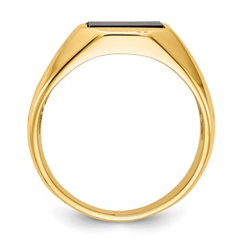 IB Goodman 14k Holds 9.25mm Square Onyx Mens Ring Mounting — alternate view