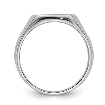 IB Goodman 14k White Gold Mens Polished and Grooved (No Enamel) Masonic Ring — alternate view