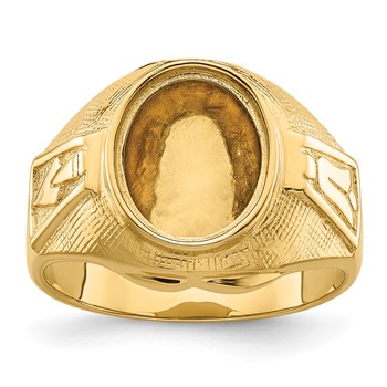 IB Goodman 14k Mens Polished and Textured Masonic Ring Mounting