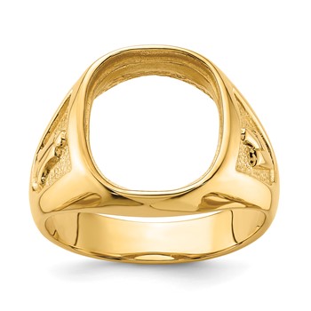 IB Goodman 14k Mens Polished and Textured Masonic Ring Mounting