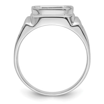 IB Goodman 14k White Gold Mens Polished and Textured Masonic Ring Mounting — alternate view