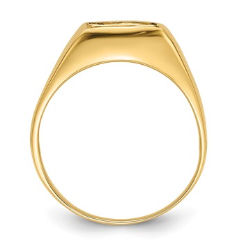 IB Goodman 14k Mens Polished and Grooved Masonic Ring Mounting — alternate view