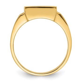 IB Goodman 14k Mens Polished and Textured Masonic Ring Mounting — alternate view