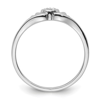 14k White Gold .03ct. Diamond Heart Ring Mounting — alternate view