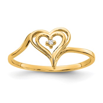 14k Heart Ring Mounting