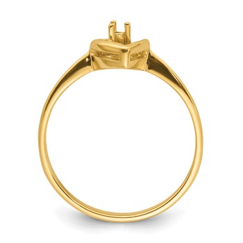 14k .02ct. Diamond Heart Ring Mounting — alternate view