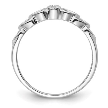 14k White Gold .02ct. Diamond Heart Ring Mounting — alternate view