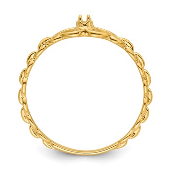 14k .01ct. Diamond Heart Ring Mounting — alternate view