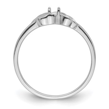 14k White Gold .07ct. Diamond Ring Mounting — alternate view