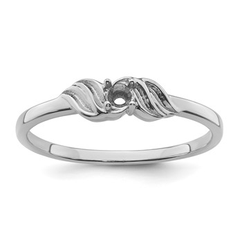 14k White Gold .07ct. Diamond Ring Mounting