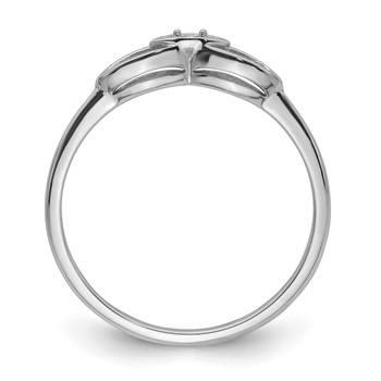 14k White Gold .01ct. Diamond Ring Mounting — alternate view