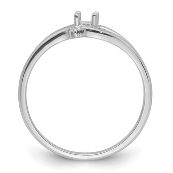 14k White Gold Ring Mounting — alternate view