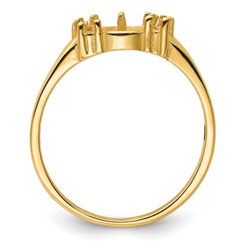 14k Holds 6mm Pearl and 6-1.4mm Stones Ring Mounting — alternate view