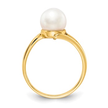 14k Holds 7.5mm Pearl Ring Mounting — alternate view