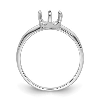 14k White Gold Holds 5.5mm Pearl Ring Mounting — alternate view