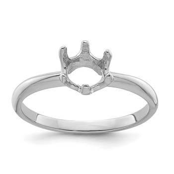 14k White Gold Holds 5.5mm Pearl Ring Mounting